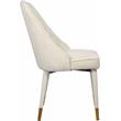 Bowery Hill Contemporary Cream Velvet Dining Chair (Set of 2)