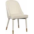 Bowery Hill Contemporary Cream Velvet Dining Chair (Set of 2)