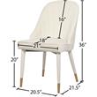 Bowery Hill Contemporary Cream Velvet Dining Chair (Set of 2)