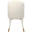Bowery Hill Contemporary Cream Velvet Dining Chair (Set of 2)