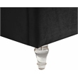 Bowery Hill Contemporary Deep Button Tufted Soft Black Velvet Queen Bed