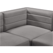 Bowery Hill Contemporary Deep Channel Tufted Soft Grey Velvet Modular Sofa