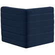 Bowery Hill Contemporary Soft Navy Velvet Modular Corner Chair