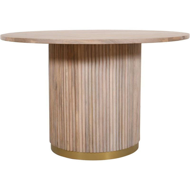 Bowery Hill Modern / Contemporary Solid Mango Wood Natural Dining Table