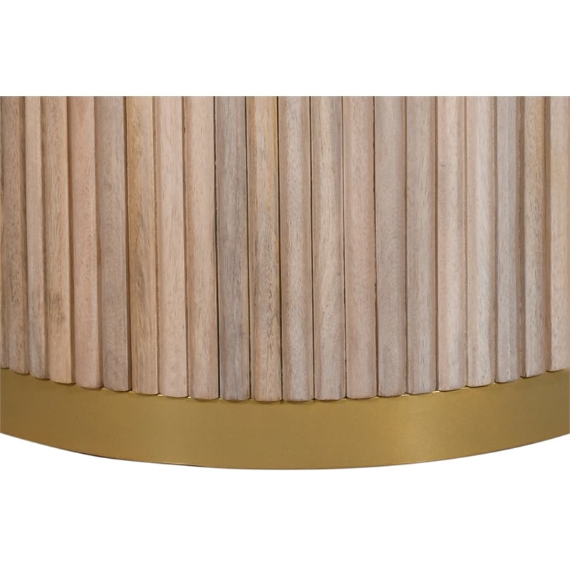 Bowery Hill Modern / Contemporary Solid Mango Wood Natural Dining Table