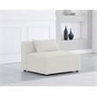 Bowery Hill Contemporary Upholstered Cream Durable Linen Modular Component