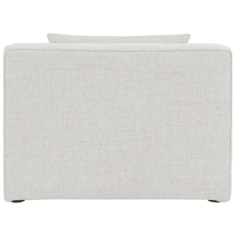 Bowery Hill Contemporary Upholstered Cream Durable Linen Modular Component