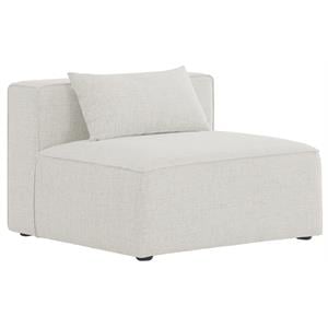 Bowery Hill Contemporary Upholstered Cream Durable Linen Modular Component