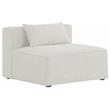 Bowery Hill Contemporary Upholstered Cream Durable Linen Modular Component