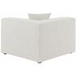 Bowery Hill Contemporary Upholstered Cream Durable Linen Modular Component