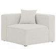 Bowery Hill Contemporary Upholstered Cream Durable Linen Modular Component