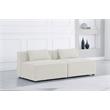 Bowery Hill Contemporary Upholstered Cream Durable Linen Modular Sofa