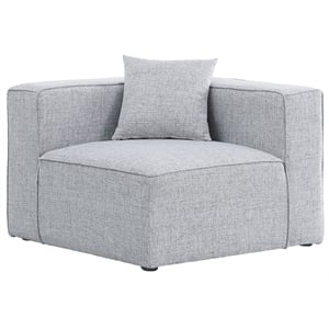 Bowery Hill Contemporary Upholstered Grey Durable Linen Modular Component