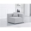 Bowery Hill Contemporary Upholstered Grey Durable Linen Modular Component