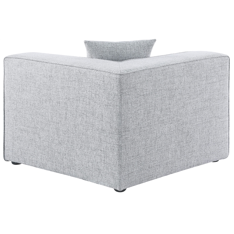 Bowery Hill Contemporary Upholstered Grey Durable Linen Modular Component