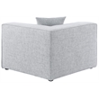 Bowery Hill Contemporary Upholstered Grey Durable Linen Modular Component