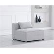 Bowery Hill Contemporary Upholstered Grey Durable Linen Modular Component
