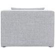 Bowery Hill Contemporary Upholstered Grey Durable Linen Modular Component