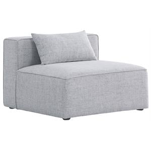 Bowery Hill Contemporary Upholstered Grey Durable Linen Modular Component