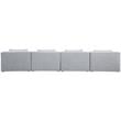 Bowery Hill Contemporary Upholstered Grey Durable Linen Modular Sofa