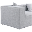 Bowery Hill Contemporary Upholstered Grey Durable Linen Modular Sofa