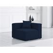 Bowery Hill Contemporary Upholstered Navy Durable Linen Modular Component