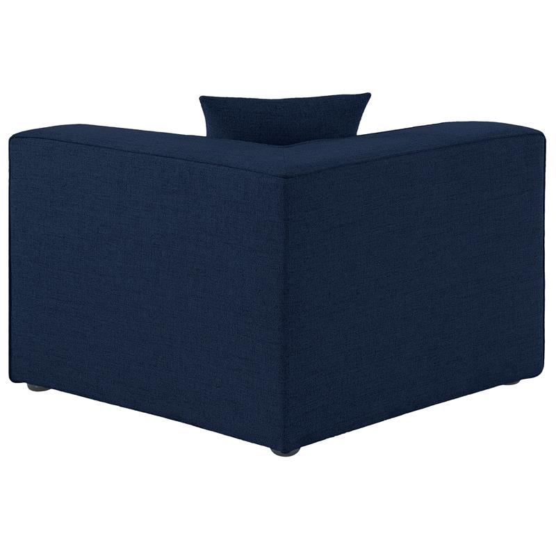 Bowery Hill Contemporary Upholstered Navy Durable Linen Modular Component