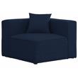 Bowery Hill Contemporary Upholstered Navy Durable Linen Modular Component