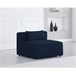 Bowery Hill Contemporary Upholstered Navy Durable Linen Modular Component