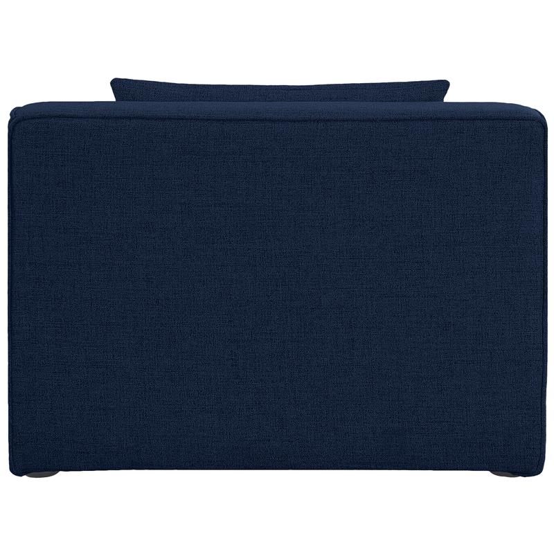 Bowery Hill Contemporary Upholstered Navy Durable Linen Modular Component