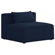 Bowery Hill Contemporary Upholstered Navy Durable Linen Modular Component