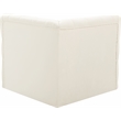 Bowery Hill Contemporary Deep Button Tufted Soft Cream Velvet Corner Chair