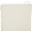 Bowery Hill Contemporary Deep Button Tufted Soft Cream Velvet Corner Chair