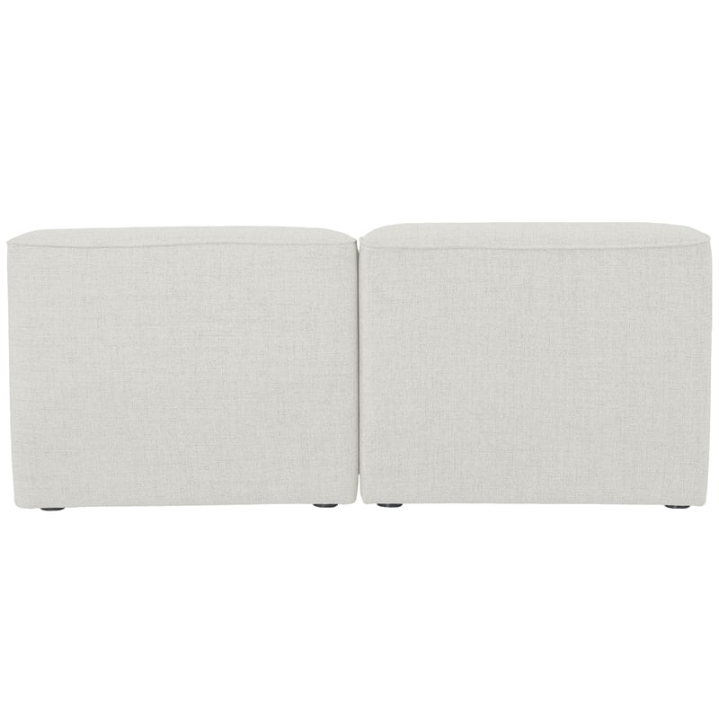 Bowery Hill Contemporary Upholstered Cream Durable Linen Textured Modular Sofa