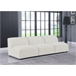 Bowery Hill Contemporary Upholstered Cream Durable Linen Textured Modular Sofa