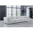 Bowery Hill Contemporary Upholstered Grey Durable Linen Textured Modular Sofa