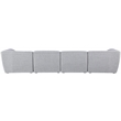 Bowery Hill Contemporary Upholstered Grey Durable Linen Textured Modular Sofa