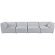 Bowery Hill Contemporary Upholstered Grey Durable Linen Textured Modular Sofa