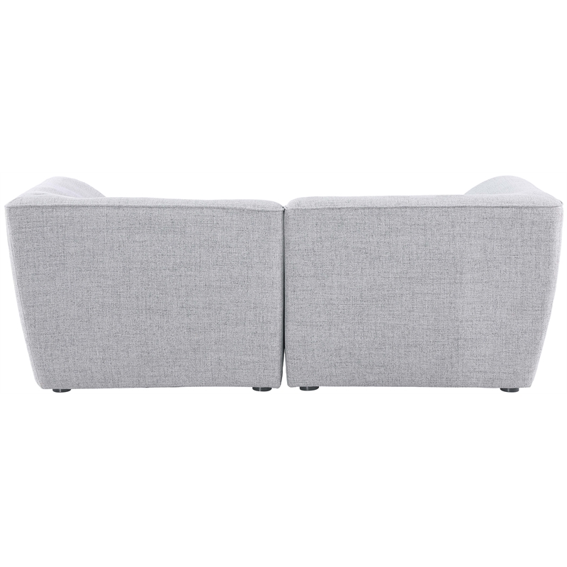 Bowery Hill Contemporary Upholstered Grey Durable Linen Textured Modular Sofa