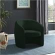 Bowery Hill Contemporary Rich Green Boucle Fabric Accent Chair
