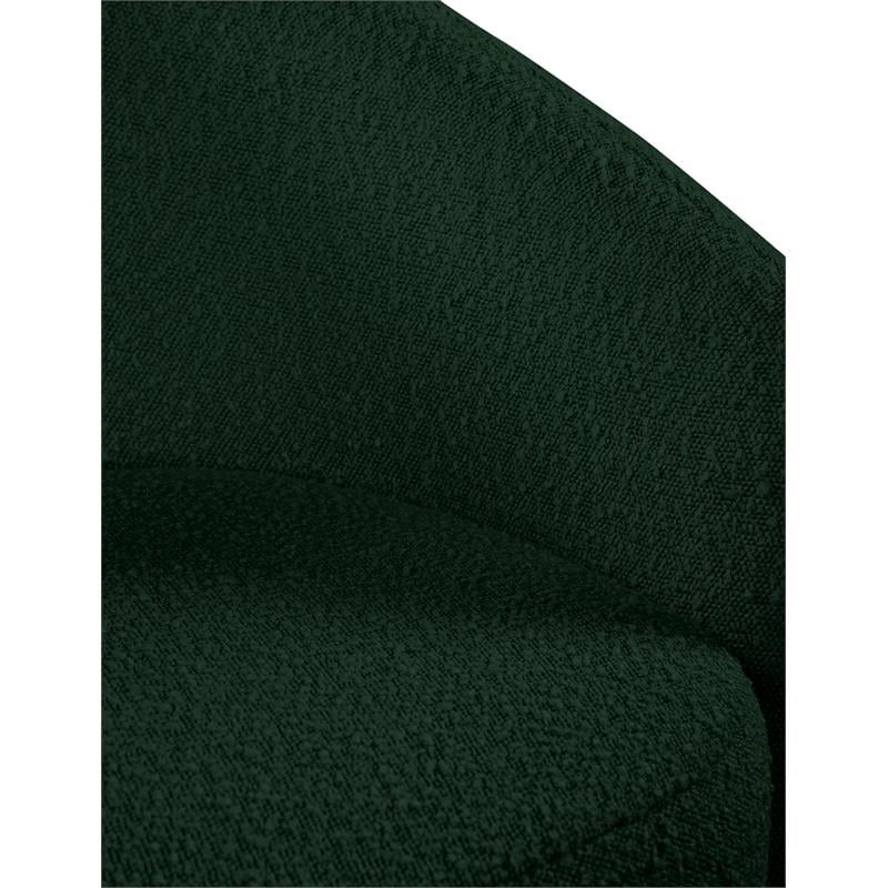 Bowery Hill Contemporary Rich Green Boucle Fabric Accent Chair
