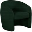 Bowery Hill Contemporary Rich Green Boucle Fabric Accent Chair