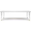 Bowery Hill Modern / Contemporary White Dining Table with Rich Acrylic Legs