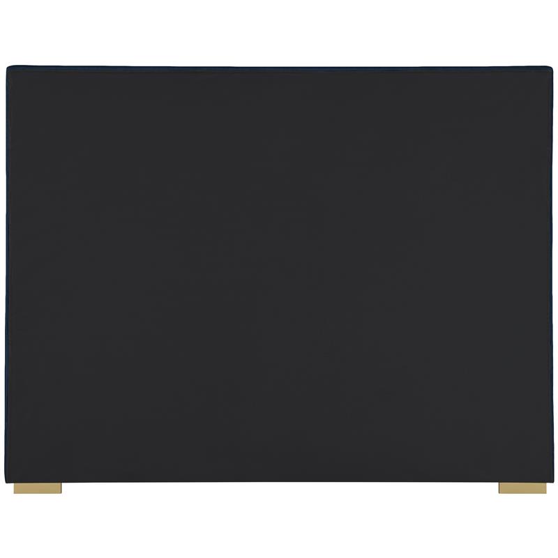 Bowery Hill Contemporary Navy Linen Textured Fabric King Bed