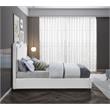 Bowery Hill Contemporary Cream Linen Textured Fabric King Bed