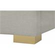 Bowery Hill Contemporary Beige Linen Textured Fabric Queen Bed