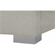 Bowery Hill Contemporary Beige Linen Textured Fabric Queen Bed