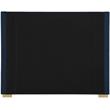 Bowery Hill Contemporary Navy Linen Textured Fabric King Bed