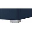 Bowery Hill Contemporary Navy Linen Textured Fabric King Bed
