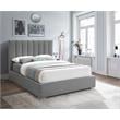 Bowery Hill Contemporary Grey Linen Textured Fabric Full Bed